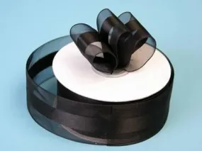 10 Yards 1.5" DIY Black Satin Center Ribbon For Craft Dress Wedding