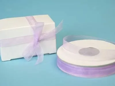 25 Yard 3/8"DIY Lavender Organza Ribbon With Satin Edges For Craft Dress Wedding