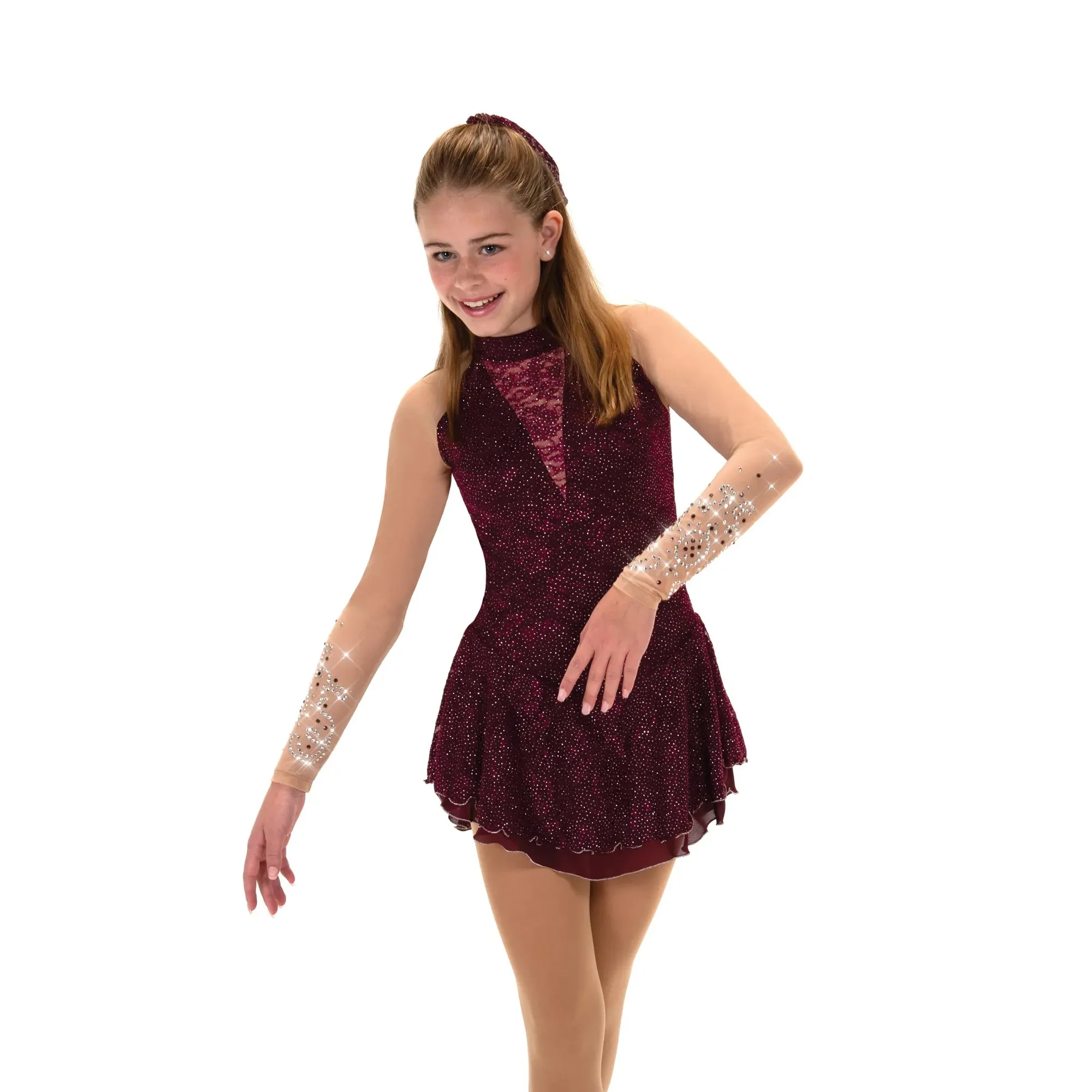 546 Figure Skating Day Break Dress - Indigo Dew, Wine Glow, Silver Dawn or Mist Blue