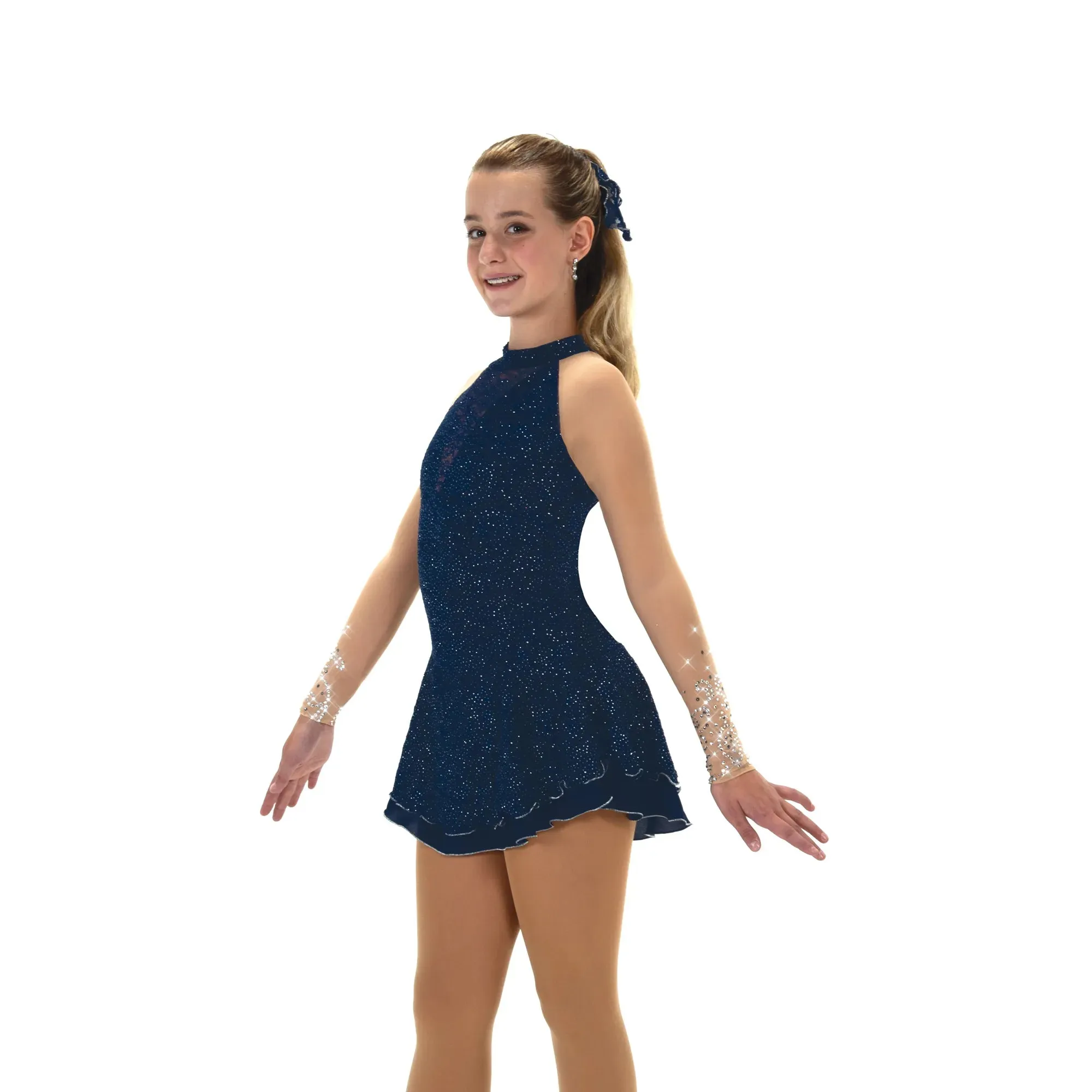 546 Figure Skating Day Break Dress - Indigo Dew, Wine Glow, Silver Dawn or Mist Blue