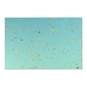 Abstract Area Rug | Teal Beige Gradient