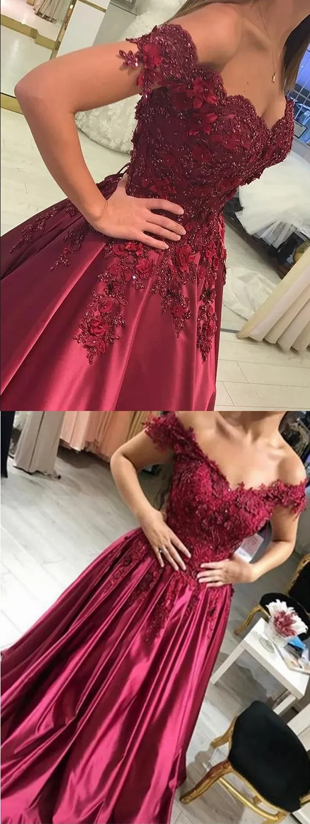 Affordable Prom Dress Off The Shoulder Straps, Evening Dress, Pageant Dance Dresses, Graduation School Party Gown, PC0012