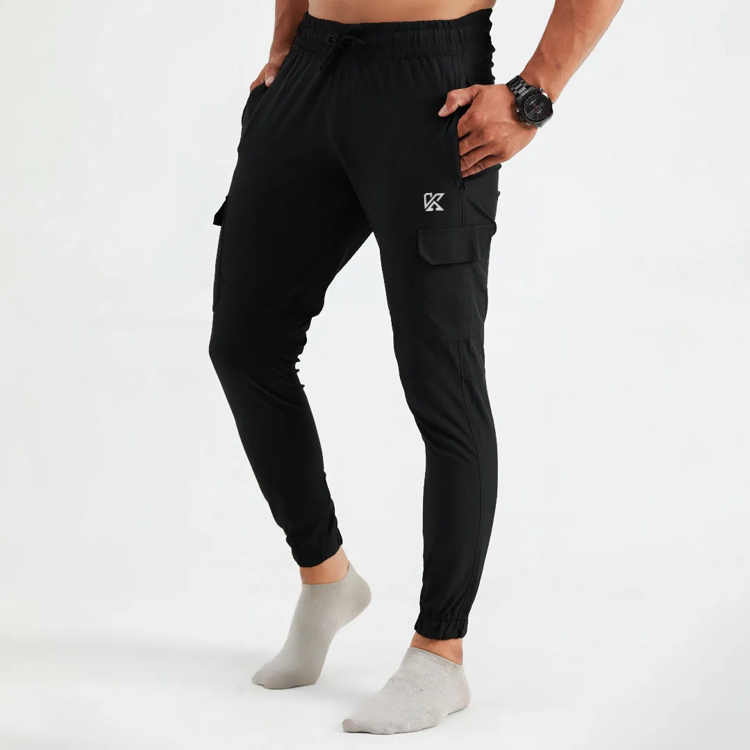 Agile Black Premium Cargo Trouser Pants for Men