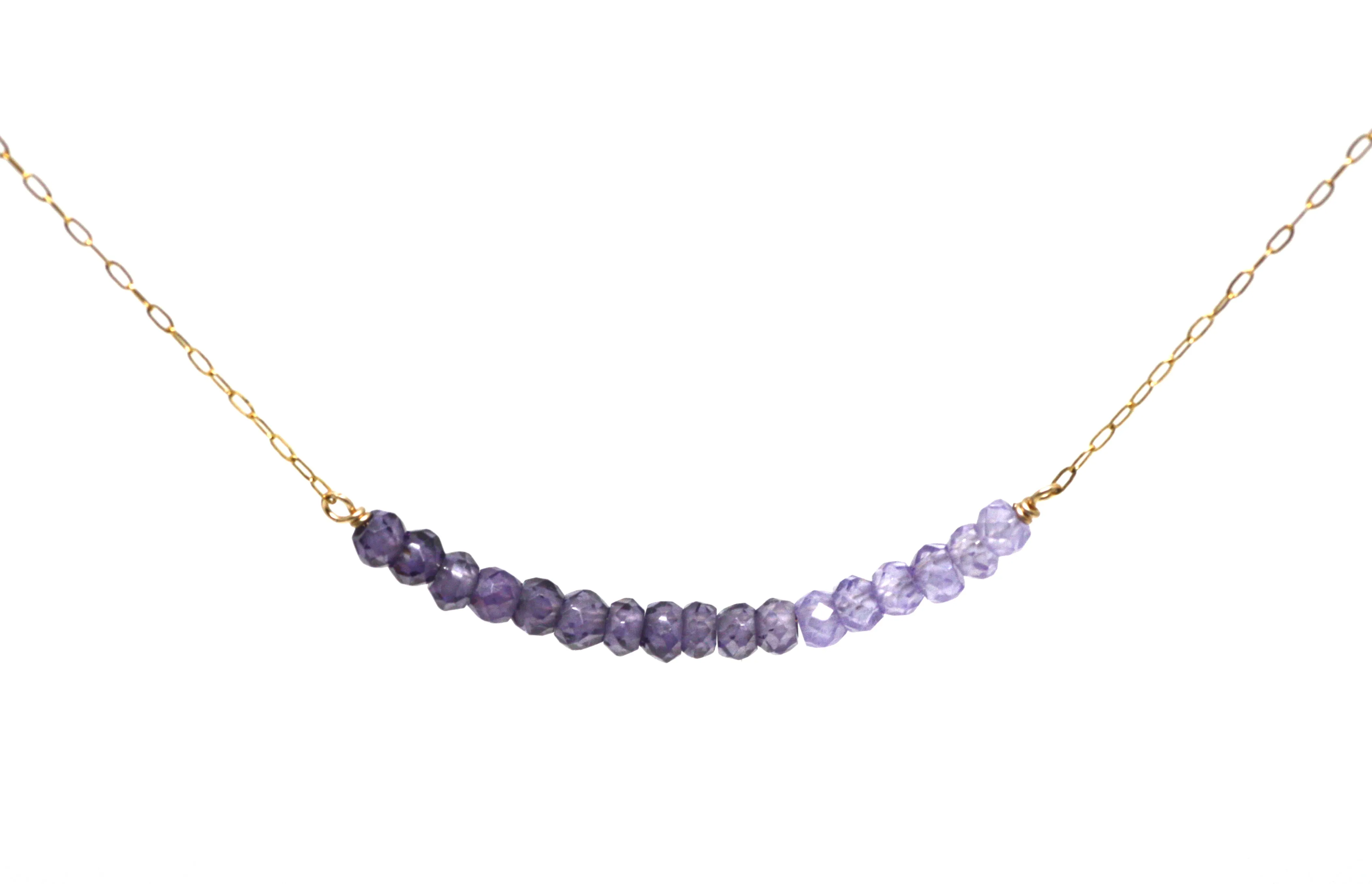 Amethyst Ombré Bar Necklace