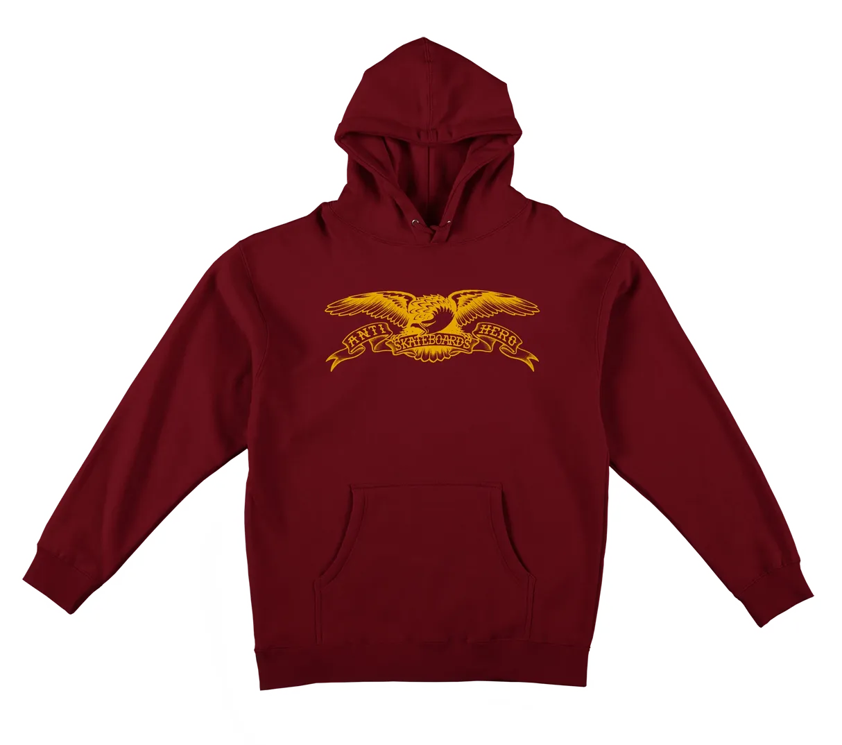 ANTIHERO BASIC EAGLE PULLOVER HOOD MAROON/GOLD