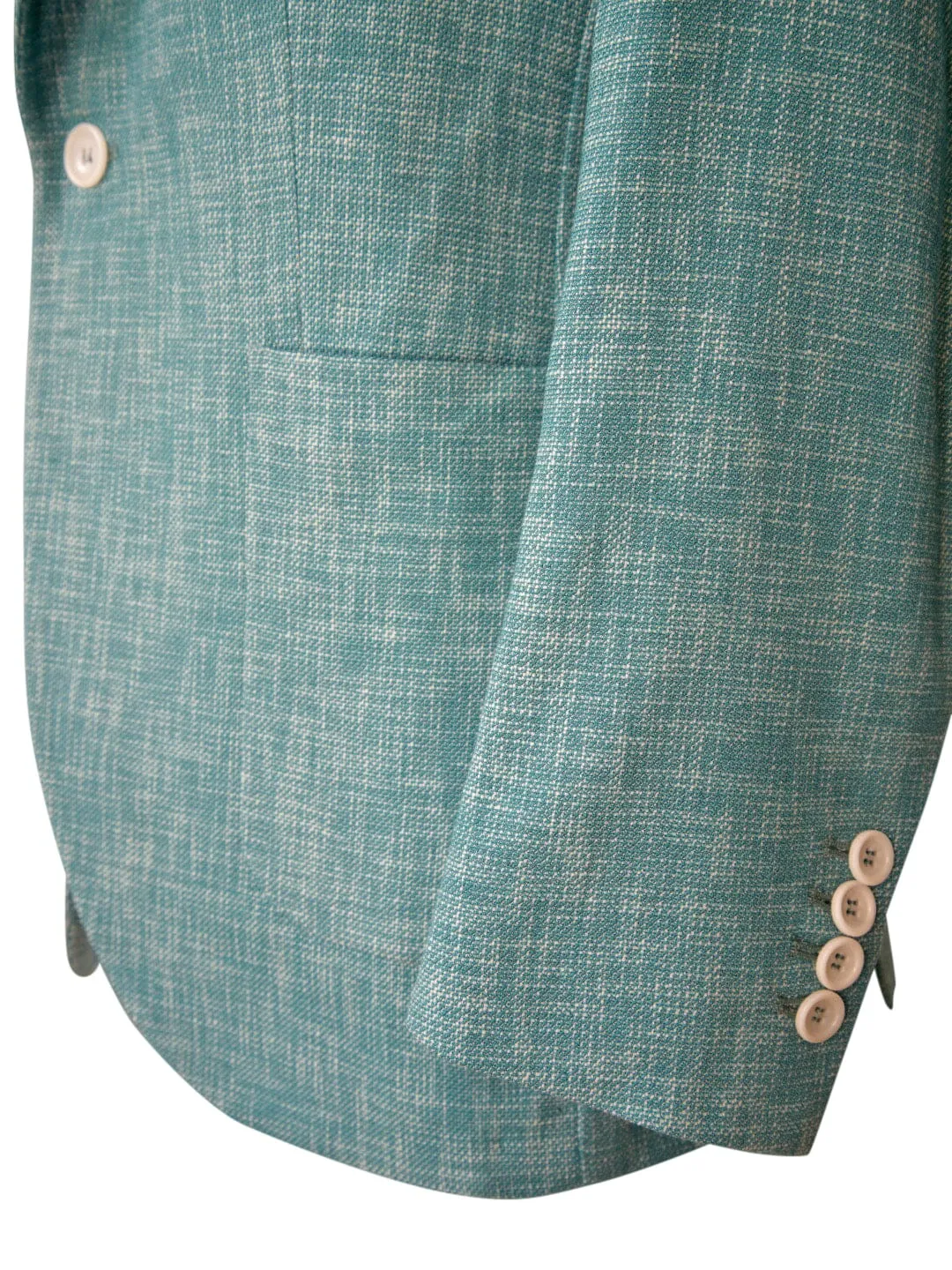 Aqua Lino Tweed Jacket