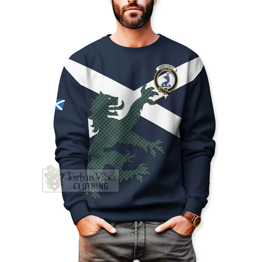 Arbuthnot Tartan Lion Rampant Sweatshirt  Proudly Display Your Heritage with Alba Gu Brath and Clan Name