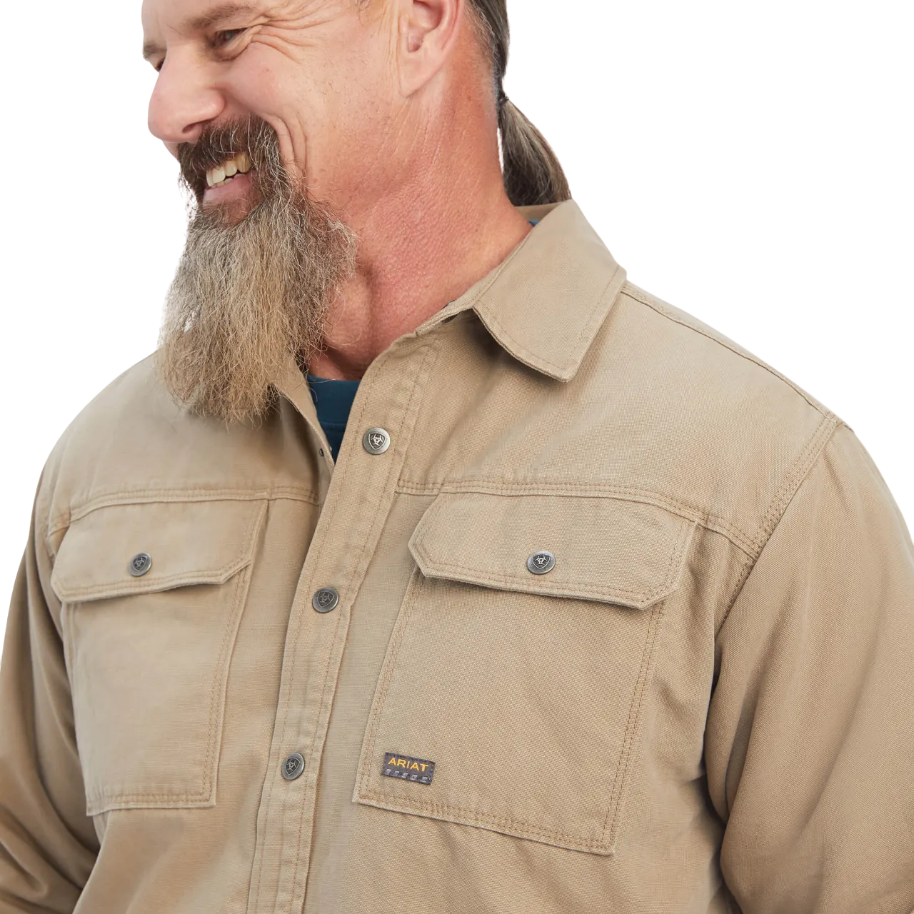 Ariat Men's Rebar Khaki Classic Canvas Shirt Jacket