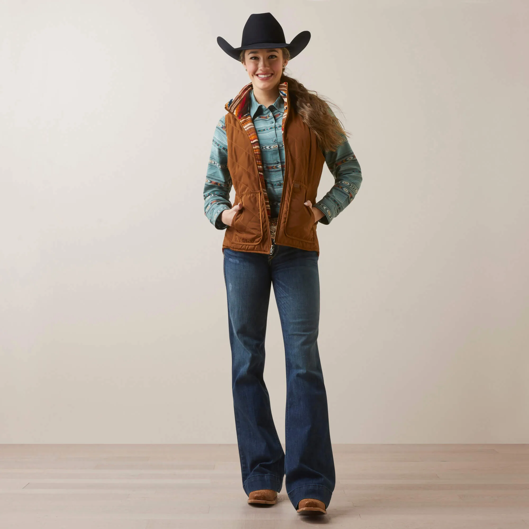 Ariat Women's Chestnut Horse Dilon Chimayo Vest