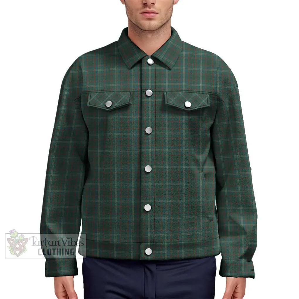 Armagh County Ireland Tartan Unisex Lapel Cotton Jacket