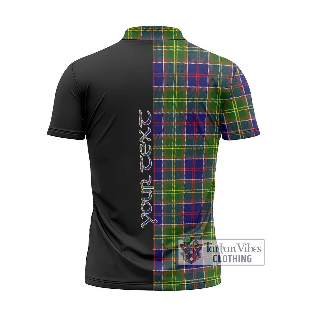 Arnott Tartan Zipper Polo Shirt with Family Crest and Half Of Me Style