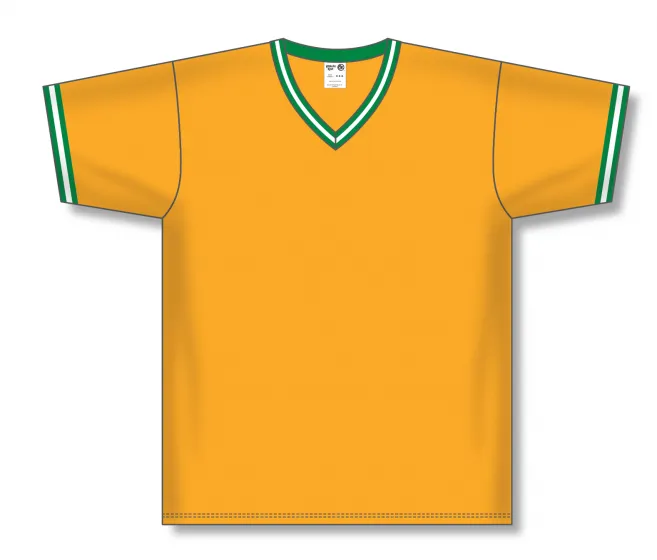 Athletic Knit (AK) BA1333A-429 Oakland A's Gold Pullover Adult Baseball Jersey