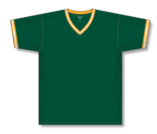 Athletic Knit (AK) BA1333A-439 Oakland A's Dark Green Pullover Adult Baseball Jersey