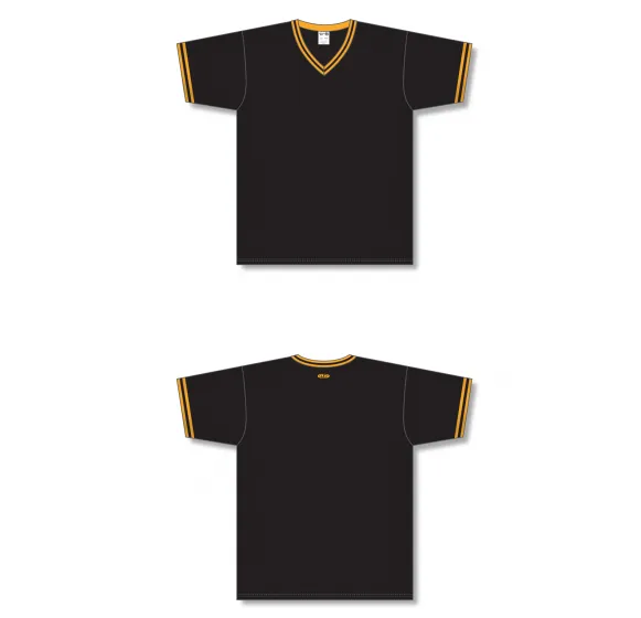 Athletic Knit (AK) BA1333Y-212 Pittsburgh Pirates Black Pullover Youth Baseball Jersey