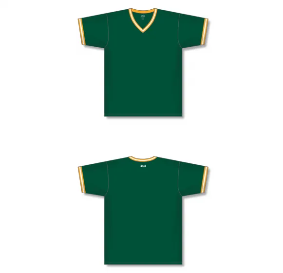 Athletic Knit (AK) BA1333Y-439 Oakland A's Dark Green Pullover Youth Baseball Jersey