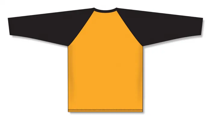 Athletic Knit (AK) BA1846A-213 Adult Gold/Black Pullover Baseball Jersey