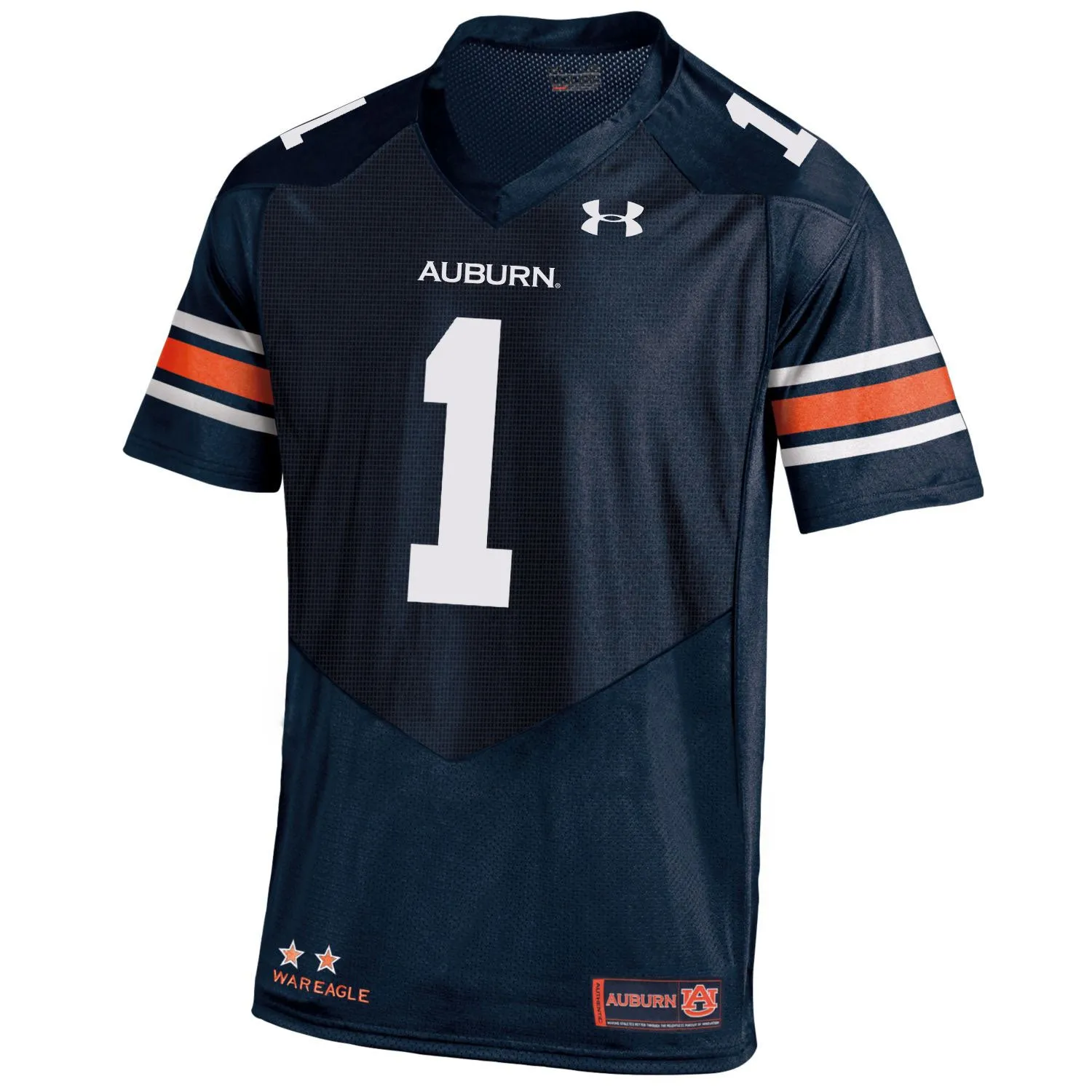 Auburn Tigers Under Armour #1 HeatGear Loose Sideline Replica Football Jersey