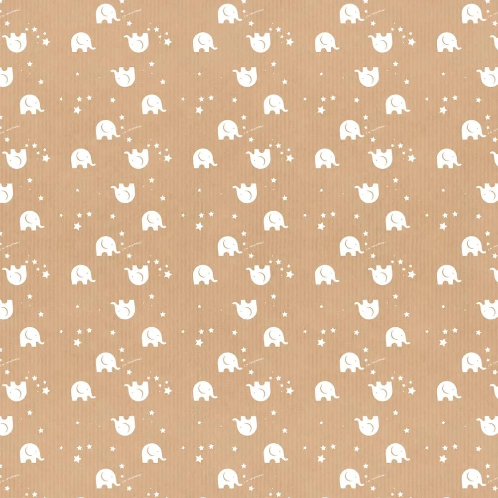 Babipur Eco Elephant Gift wrap pack 10