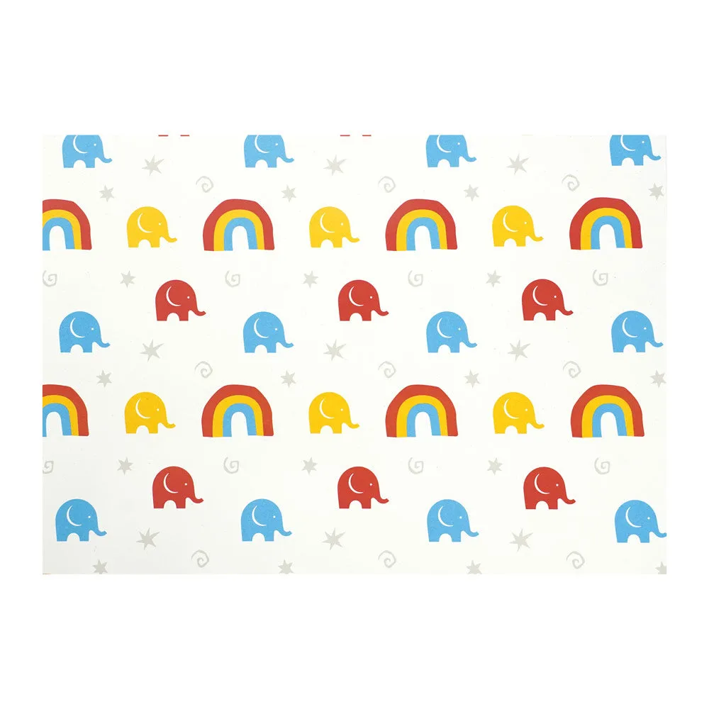 Babipur Rainbow Elephant Gift Wrap