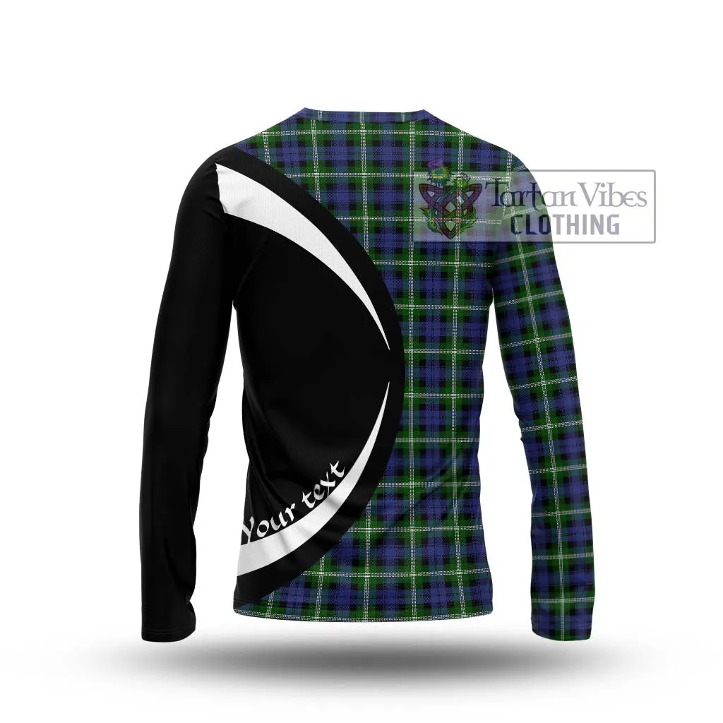 Baillie (Bailey) Tartan Long Sleeve T-Shirt with Family Crest Circle Style