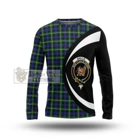 Baillie (Bailey) Tartan Long Sleeve T-Shirt with Family Crest Circle Style