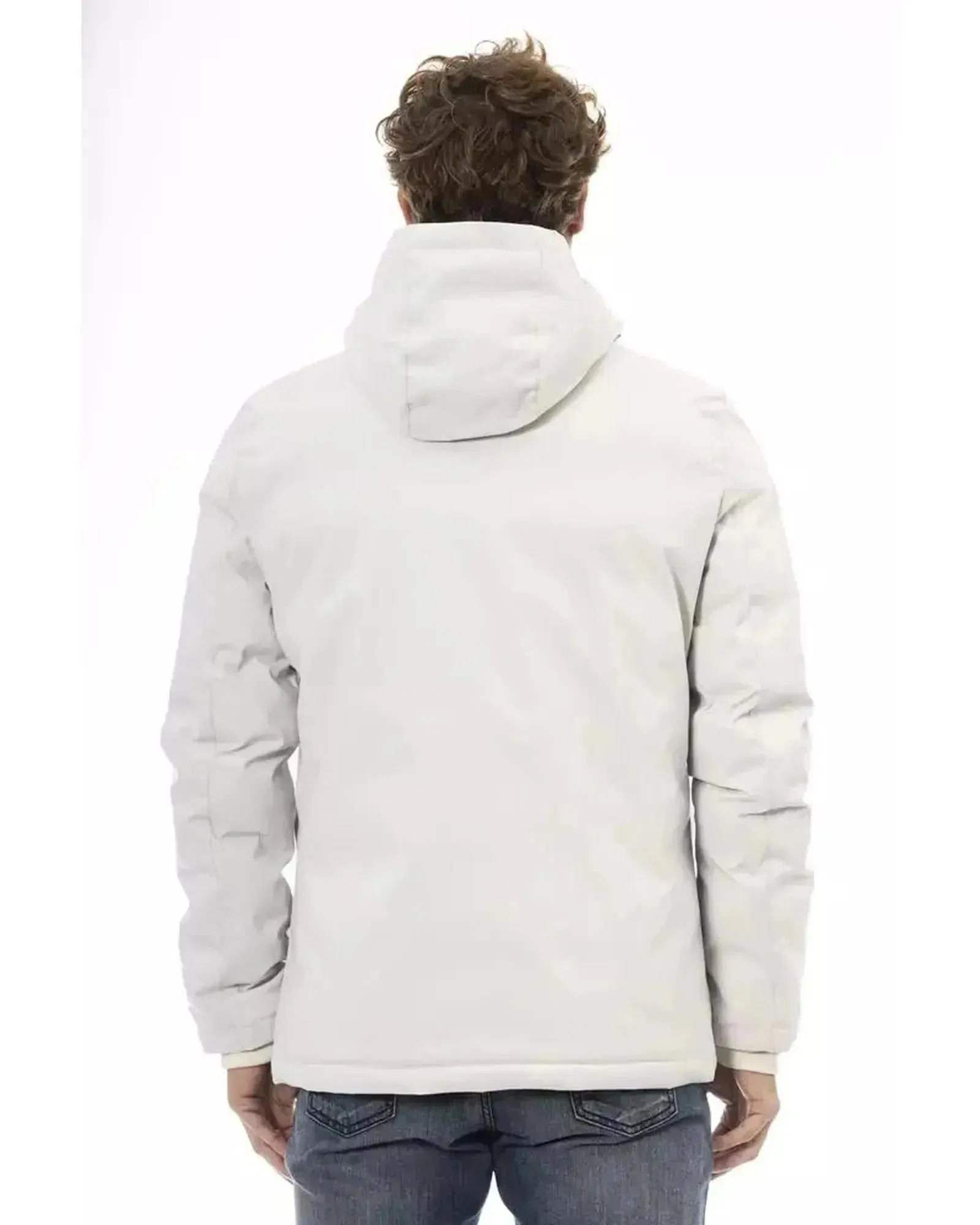 Baldinini Trend Men's White Polyester Jacket - 3XL