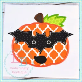 Bat Mask Pumpkin Applique