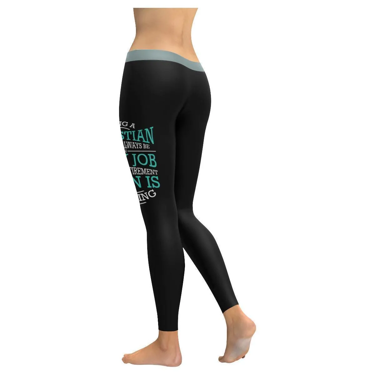 Being A Christian Not An Easy But Retirement Plan Is Amazing Christian Leggings - Christian Leggings For Women