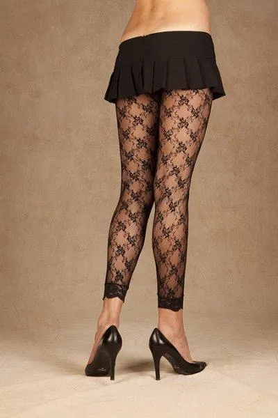 Black Lace Leggings - One Size and Queen Available