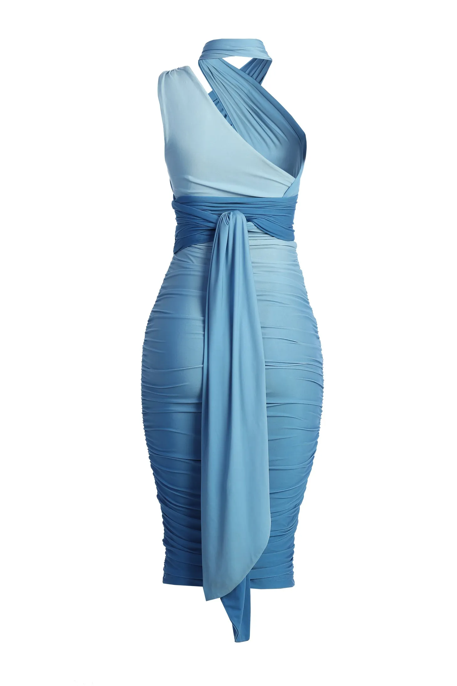 Blue Ombré Edge Of Romance Midi Dress