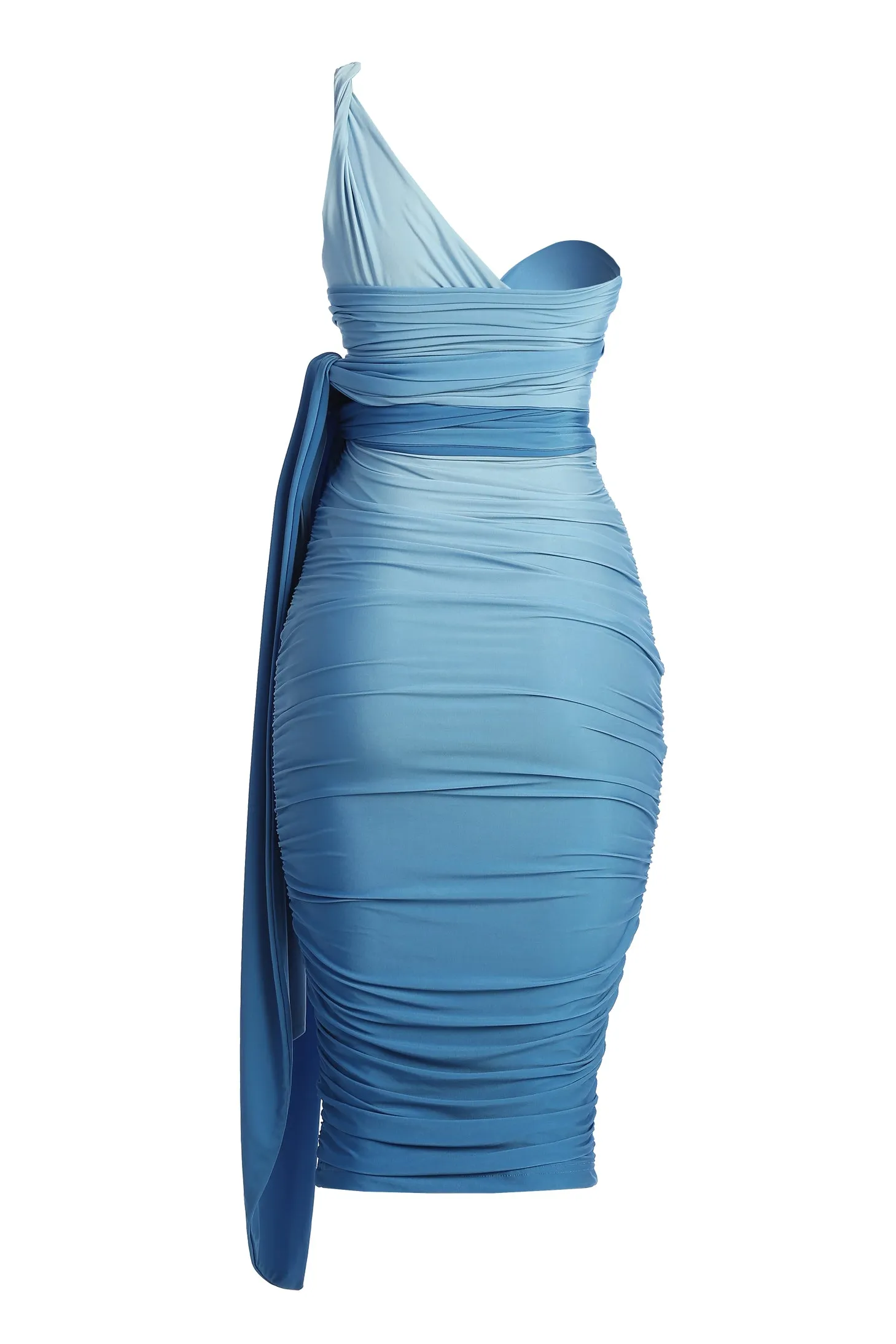 Blue Ombré Edge Of Romance Midi Dress