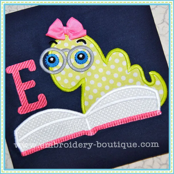 Book Worm Applique