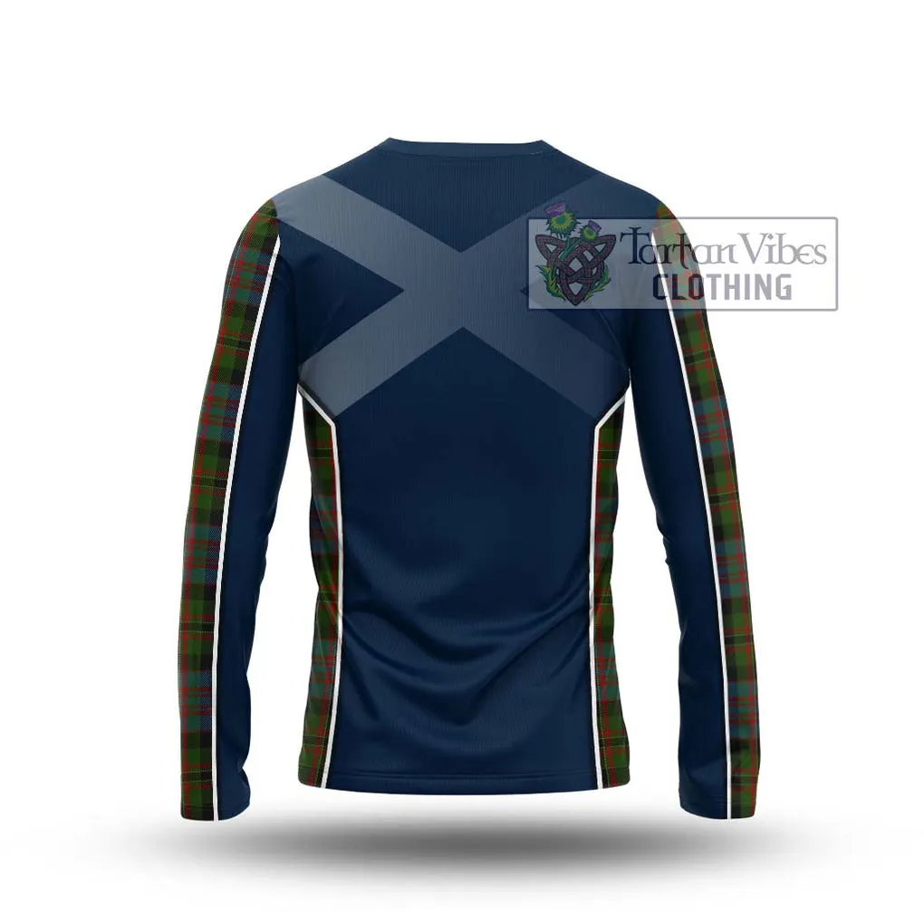 Bowie Tartan Long Sleeve T-Shirt with Family Crest and Lion Rampant Vibes Sport Style