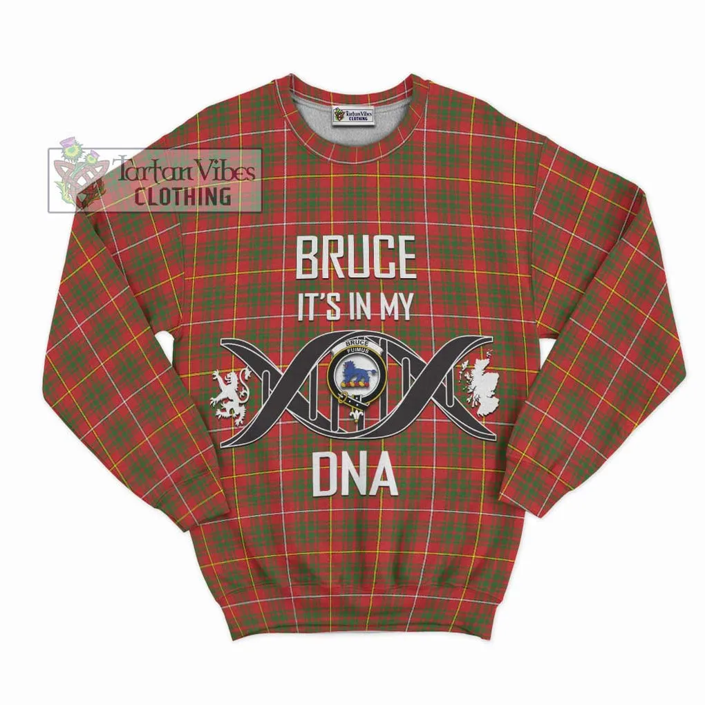 Bruce Modern Tartan Sweatshirt with Family Crest DNA In Me Style