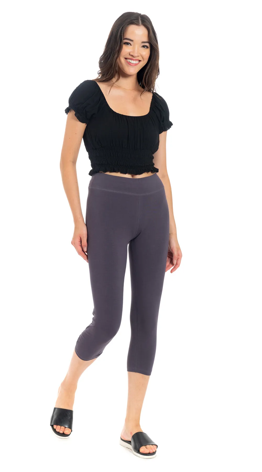 Capri Leggings -grey - organic cotton