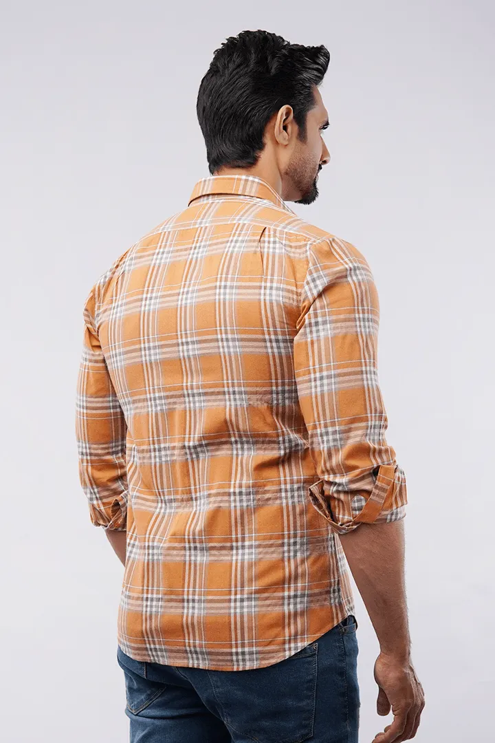 Check Shirt - Orange & White