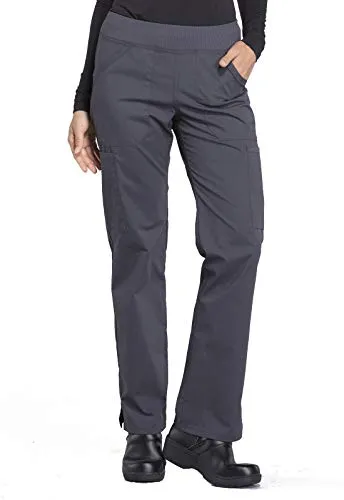 Cherokee WW170 Workwear Professionals Mid Rise Straight Leg Pull-on Cargo Scrub Pant