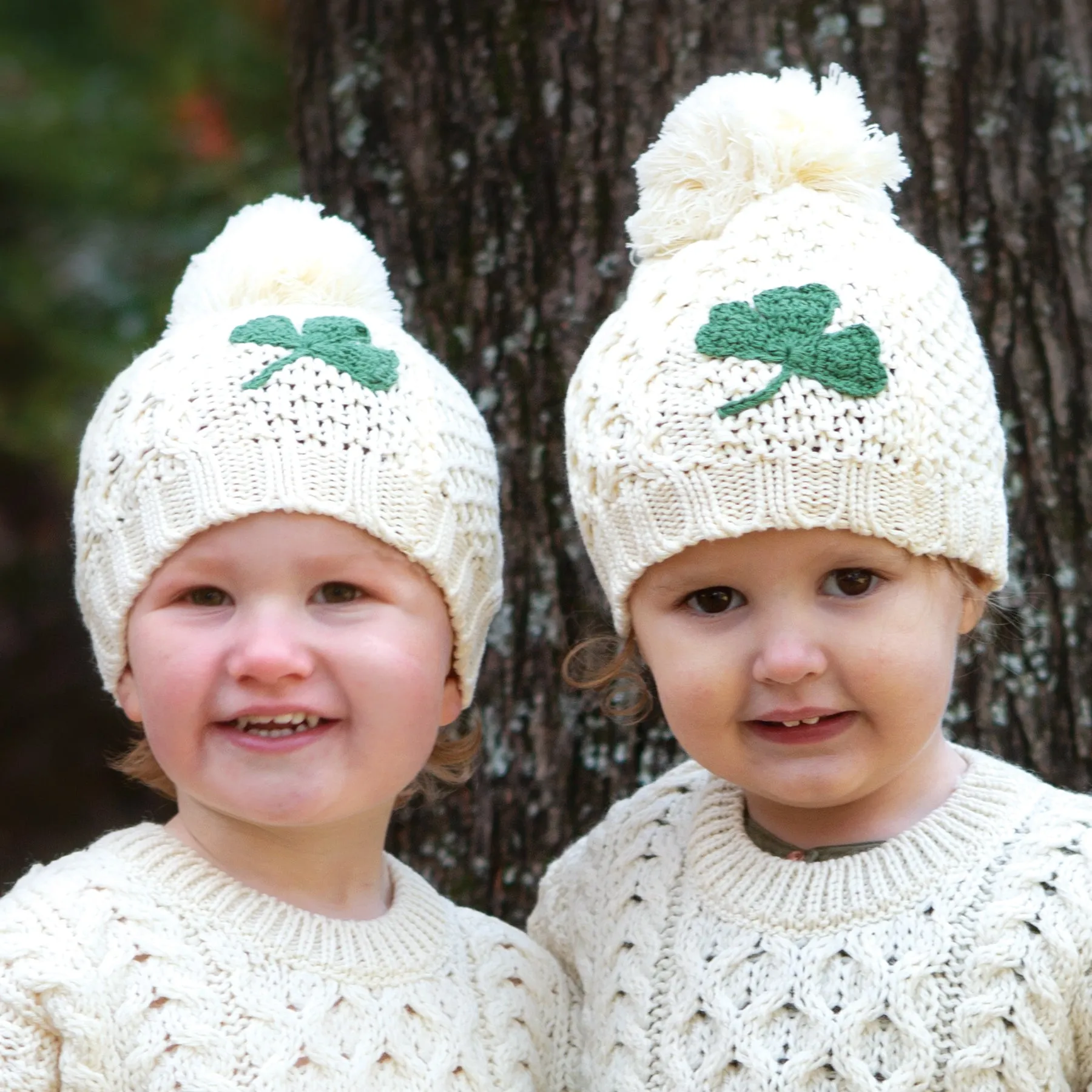 Child's Aran Shamrock Beanie