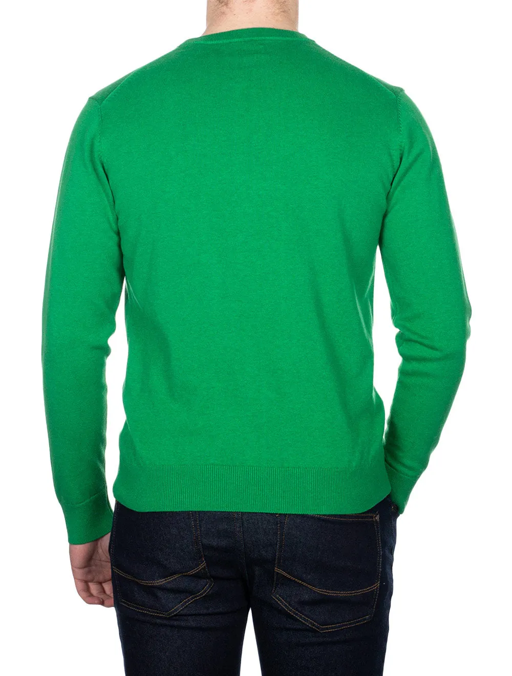 Classic Cotton C-neck Dark Hunter Green Melange