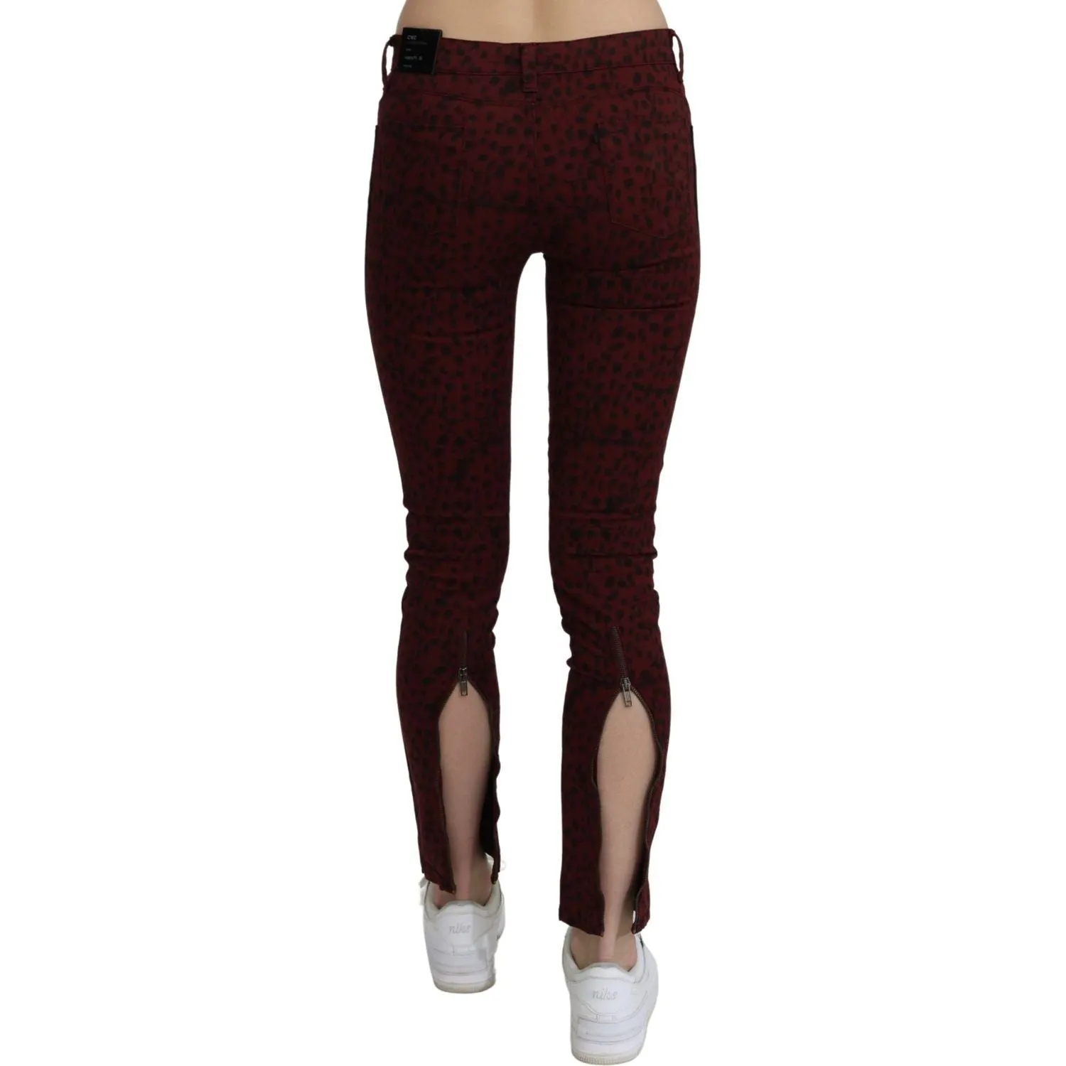 Costume National Bordeaux Slim Fit Designer Jeans