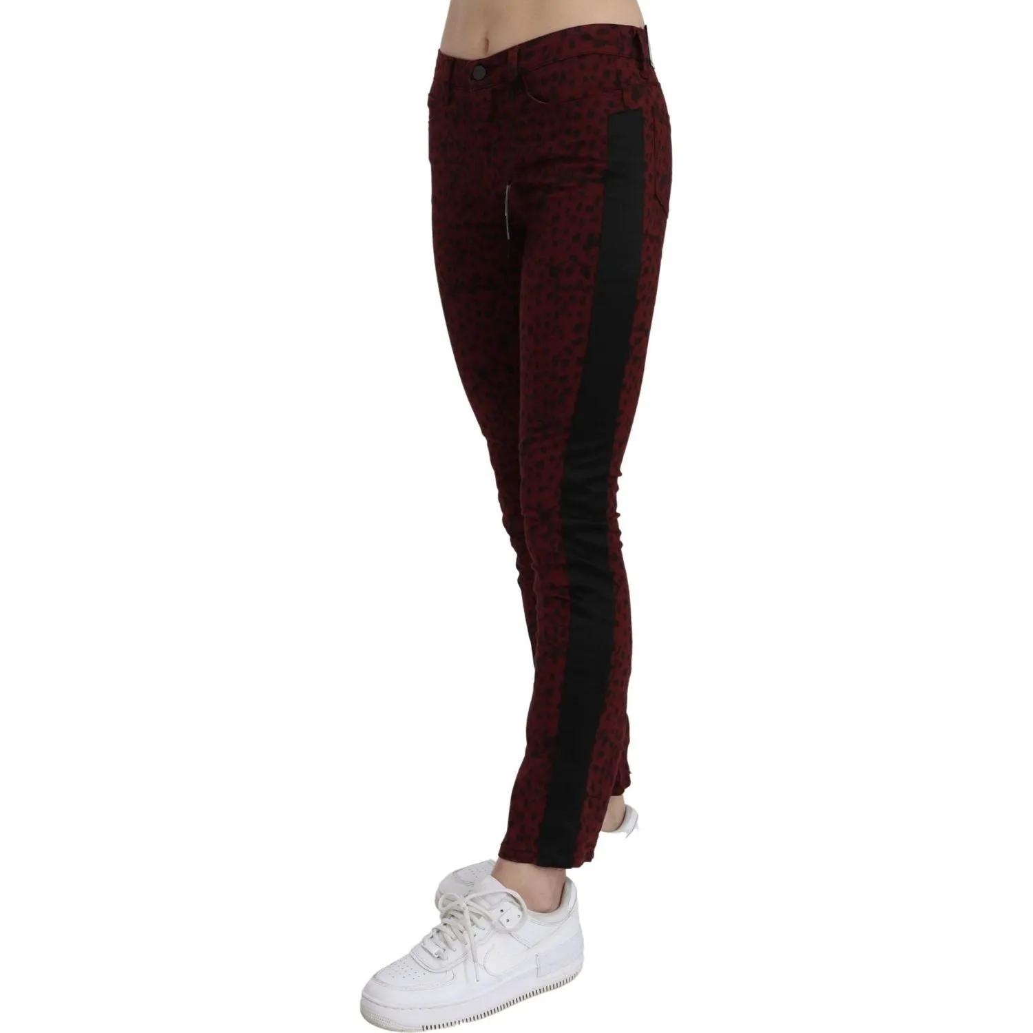 Costume National Bordeaux Slim Fit Designer Jeans