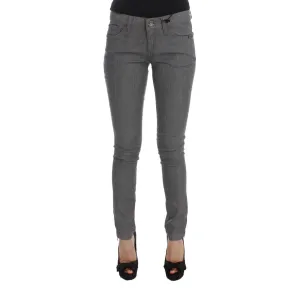 Costume National Chic Gray Slim-Fit Designer Jeans