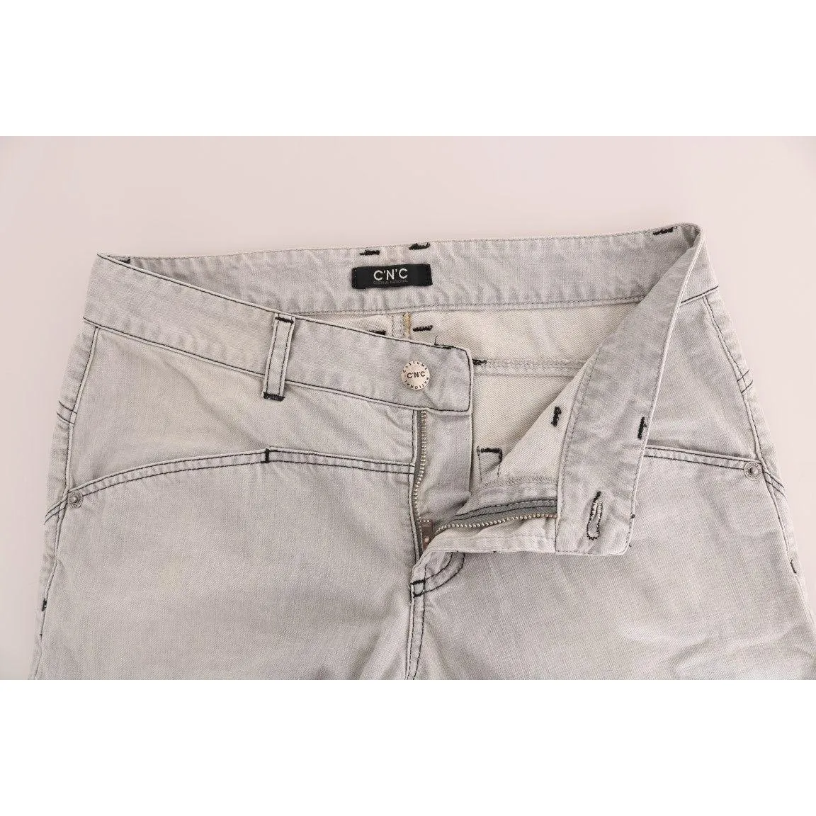 Costume National Sophisticated Gray Super Slim Jeans