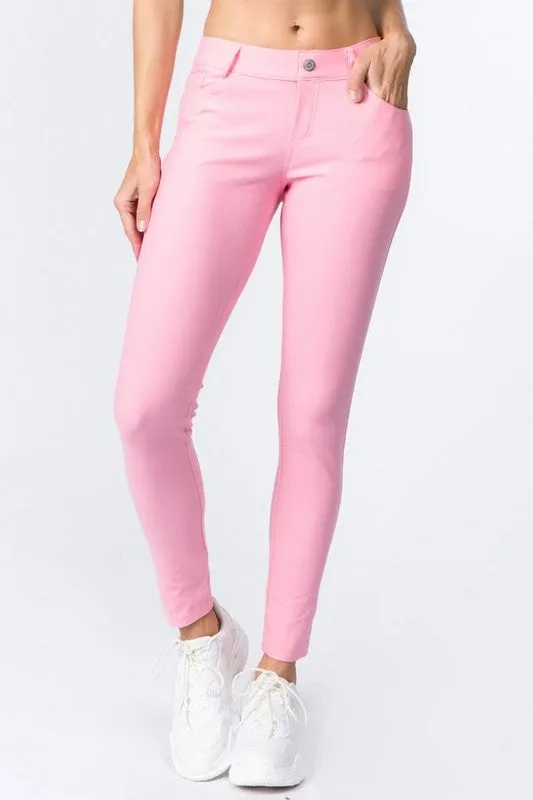 Cotton-Blend 5-Pocket Skinny Jeggings