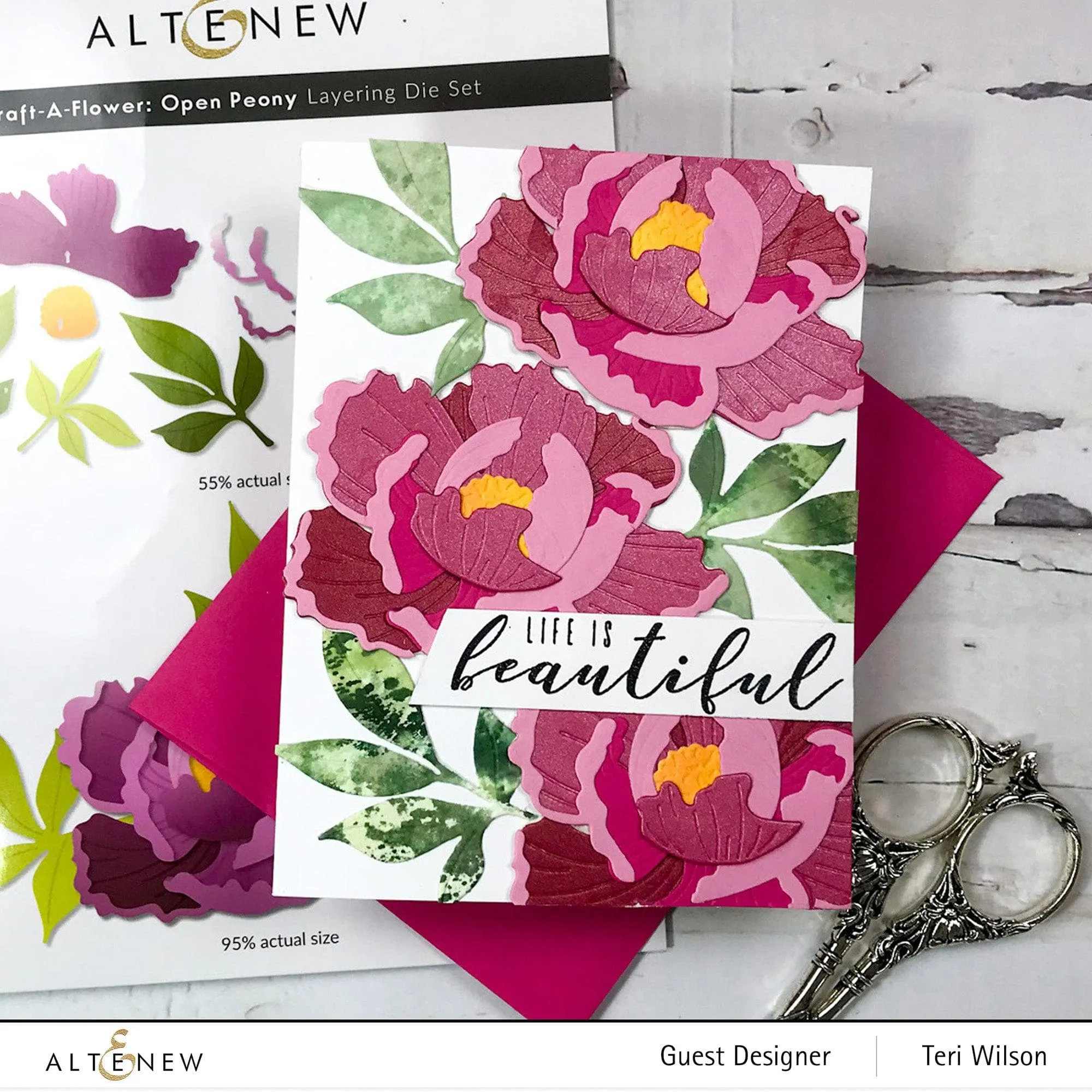 Craft-A-Flower: Open Peony Layering Die Set