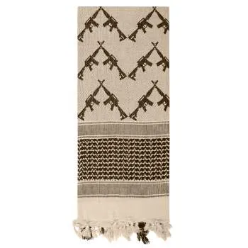 Crossed Rifles Shemagh Tactical Desert Keffiyeh Scarf