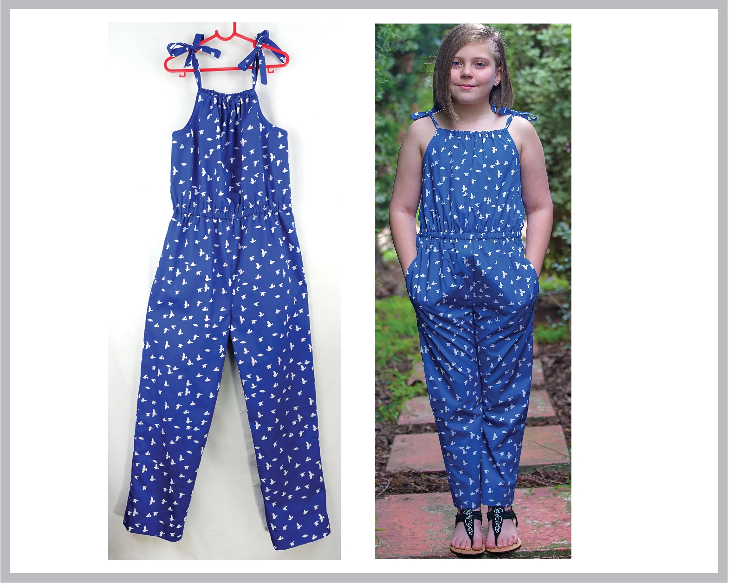 Cute and easy kids dress & romper sewing pattern Peachy Dress & Playsuit sizes 2-14 years