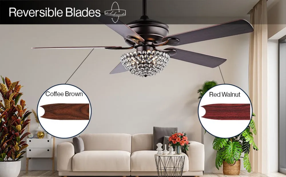 Dennis 52" Traditional Transitional Iron LED CEILING FAN