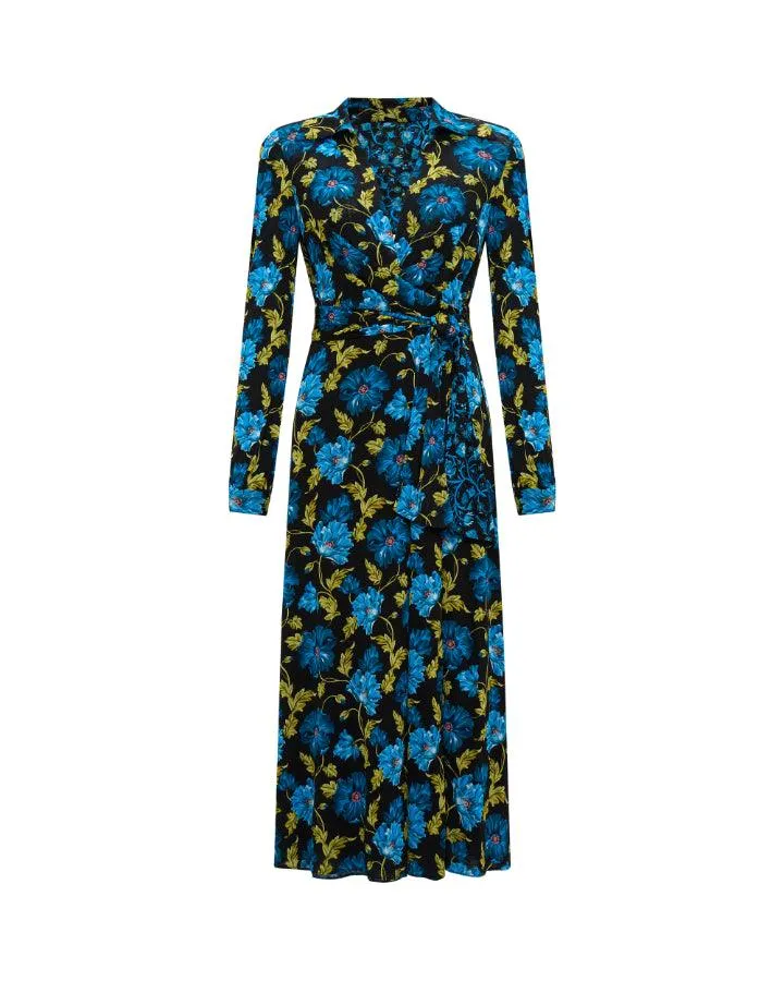 Diane Von Furstenberg Phoenix Reversible Mesh Wrap Dress