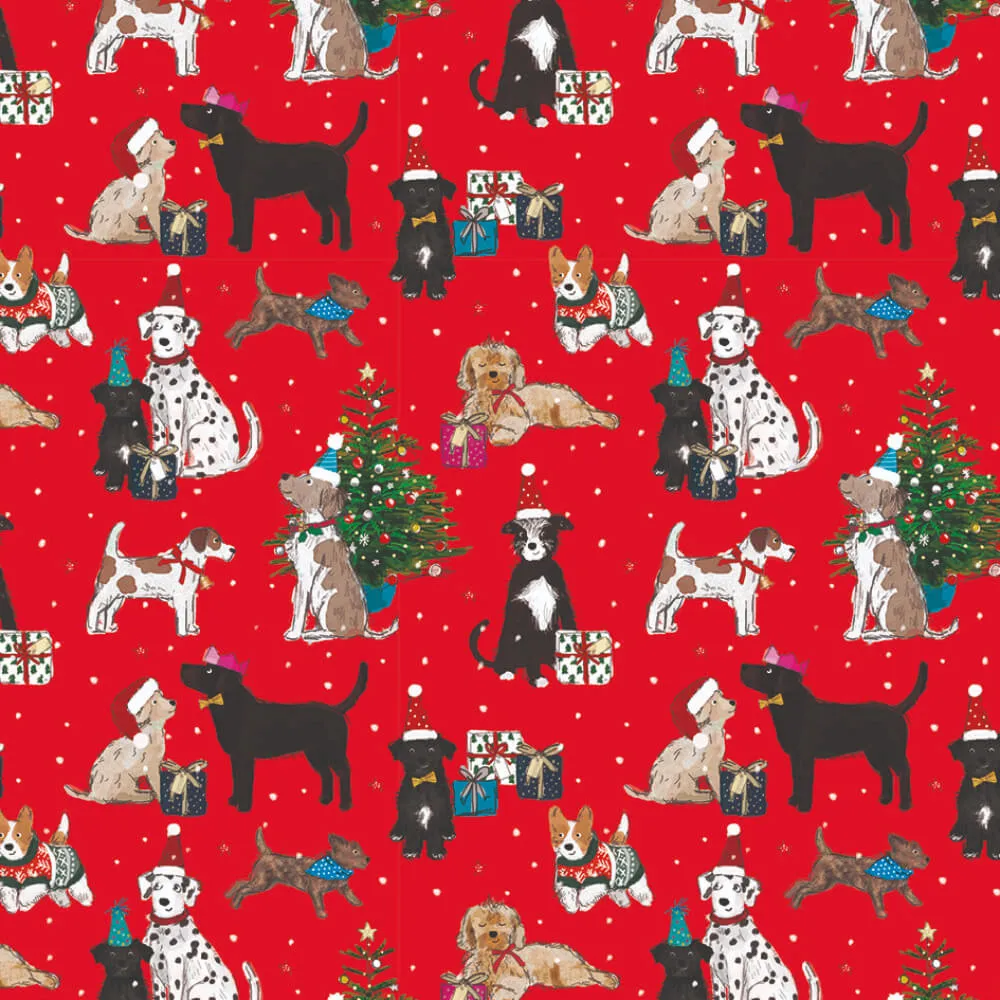 Dogs Around the Tree Wrap and Tags